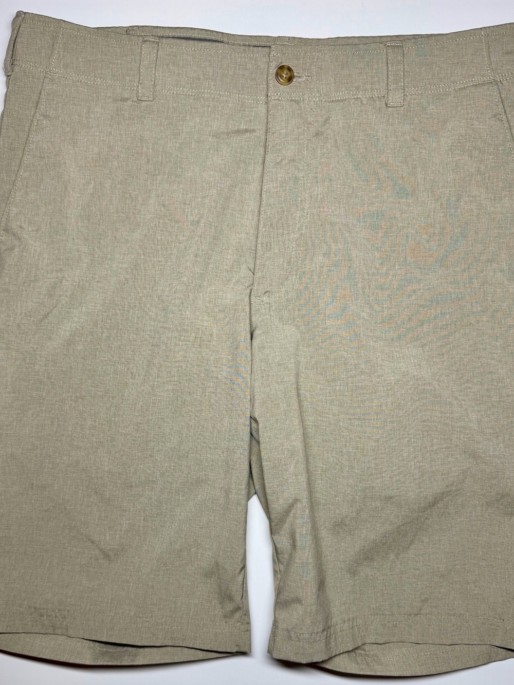 Ben‎ Hogan Golf Shorts Men’s 34 Khaki Heather Flat Front Performance Stretch